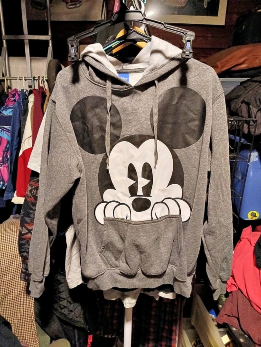 Disney Mickey Mouse Graphic Hoodie Gray